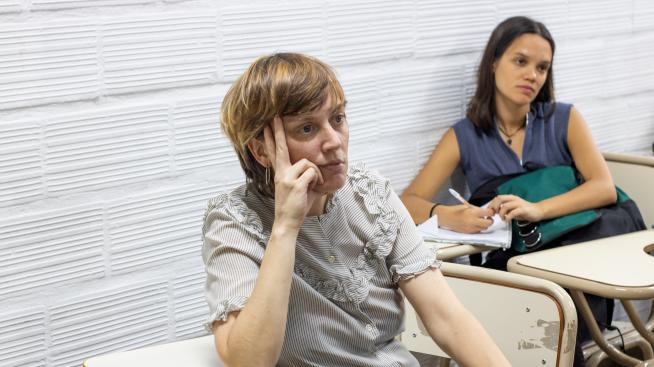 Estudiantes en Puan.