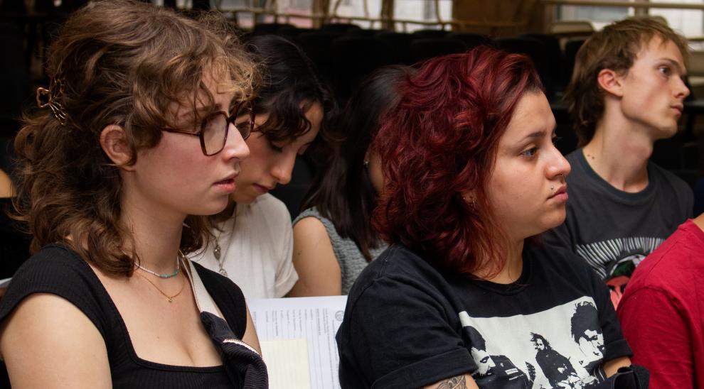 Estudiantes en sede Puan. 